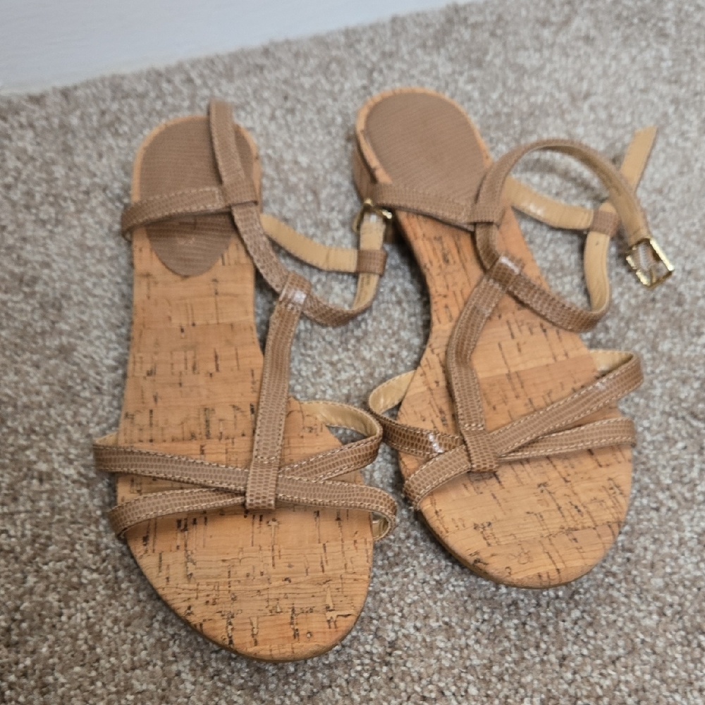 Talbots Brown Cork Sandals